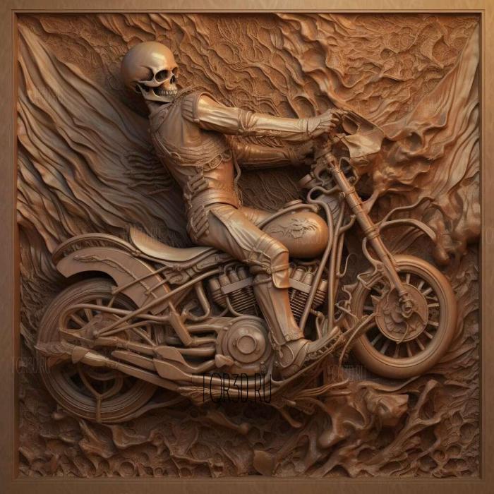 Ghost Rider 4 stl model for CNC
